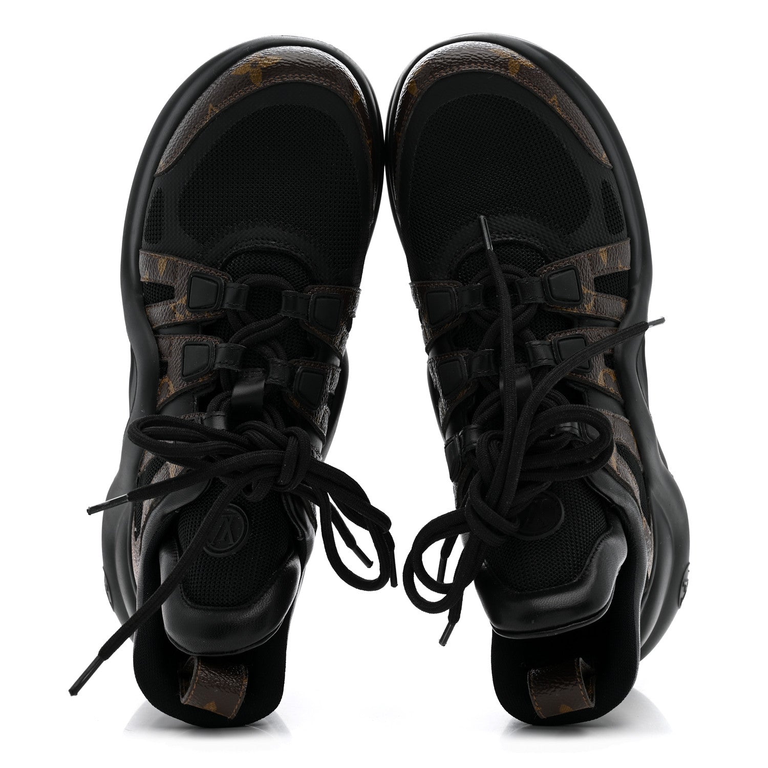 Louis Vuitton Calfskin Patent Monogram LV Archlight Sneakers 39 Black 2 of 10