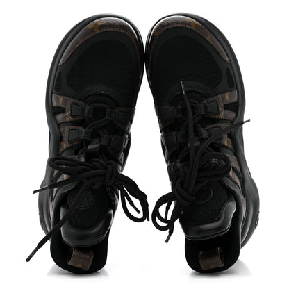 Louis Vuitton Calfskin Patent Monogram LV Archlight Sneakers 39 Black 2 of 10