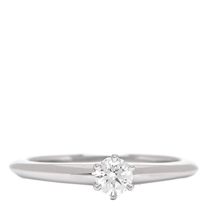 Tiffany Platinum Diamond .22ct Solitaire Engagement Ring 50 5.5 1 of 5