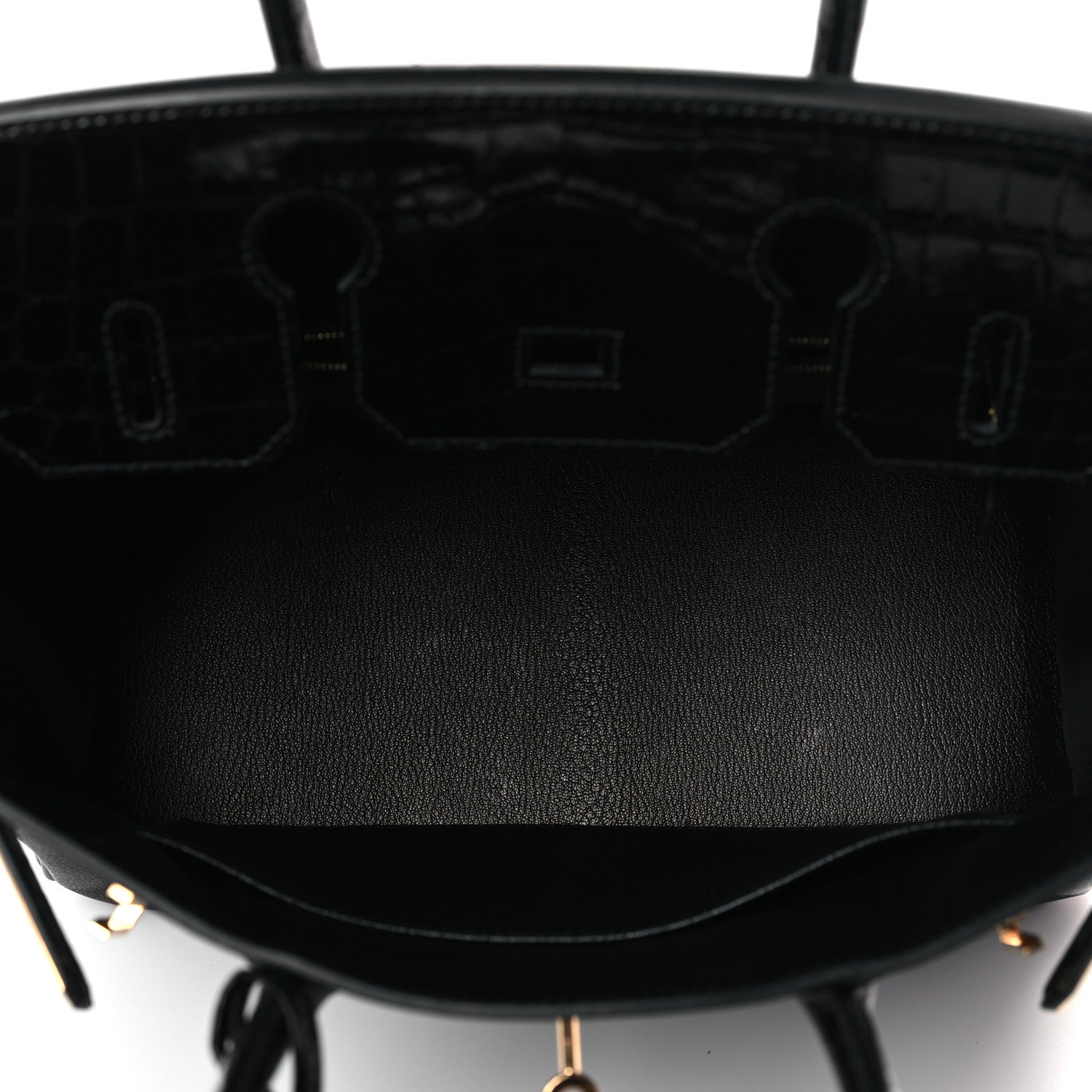 Hermes Taurillon Novillo Shiny Niloticus Crocodile Birkin Touch 30 Black 5 of 9
