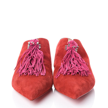 Christian Louboutin Veau Velours Medinana Flats 41 Rougissime Rosa 2 of 9
