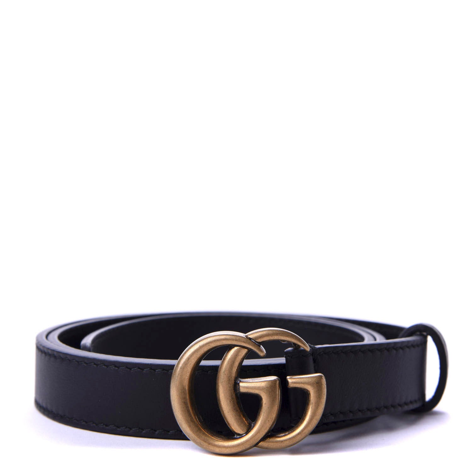 Gucci Calfskin Double G 20mm Belt 75 30 Black 1 of 4