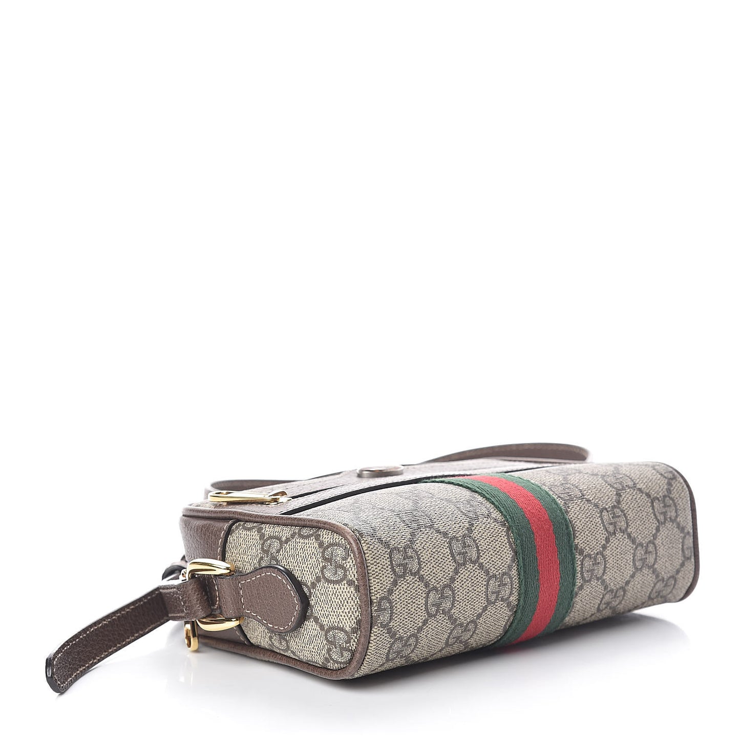 GG Supreme Monogram Web Mini Ophidia Shoulder Bag Brown