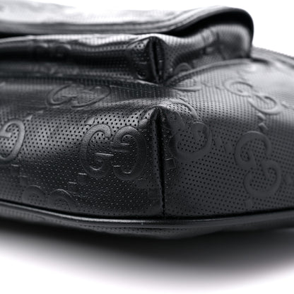 Gucci Calfskin GG Tennis Embossed Pocket Belt Bag Black 9 of 9