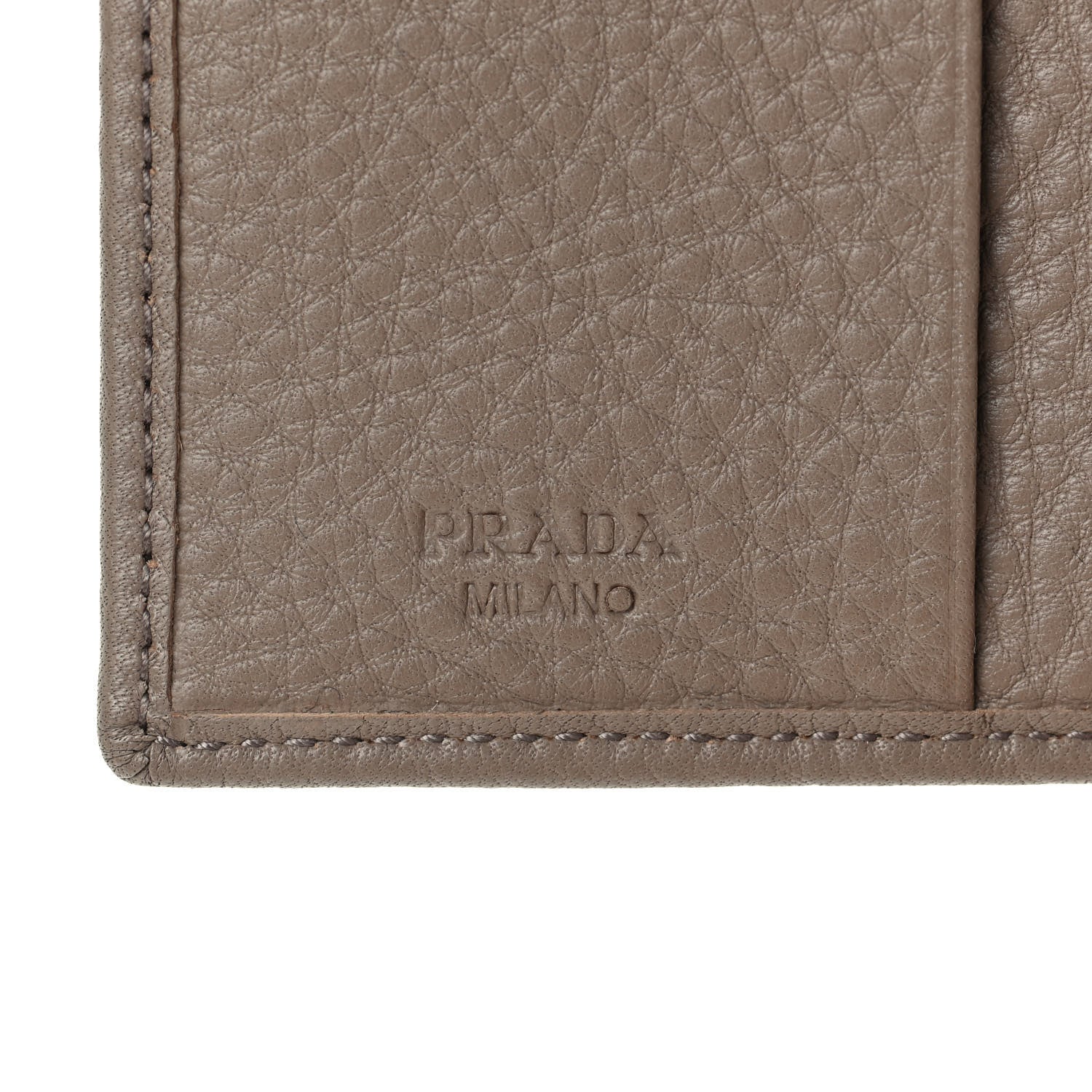 Prada Vitello Daino Bi-Fold Wallet Visone 6 of 7