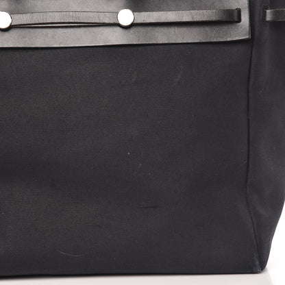 Hermes Toile Vache Hunter Herbag Cabas MM Black 28 of 28