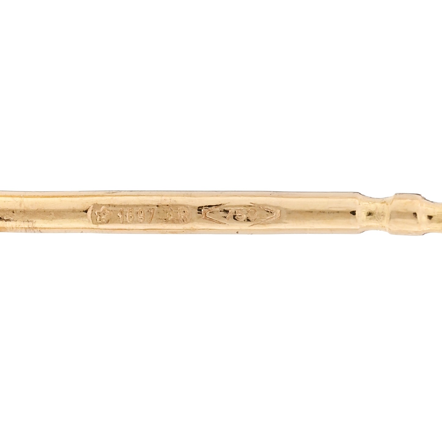 18K Yellow Gold Running G Stud Earrings