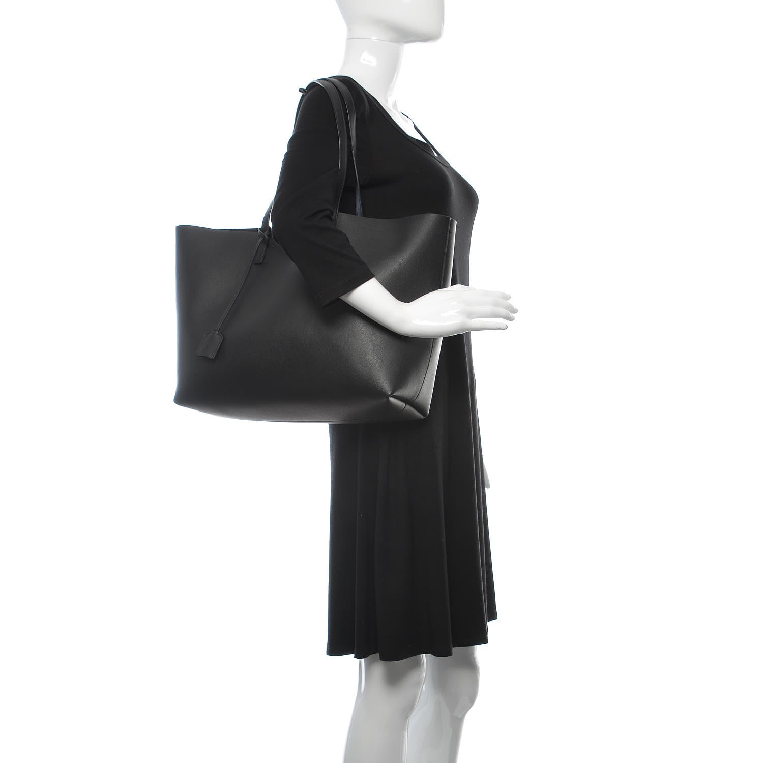 Saint Laurent Calfskin Large Shopping Tote Black 2 of 11