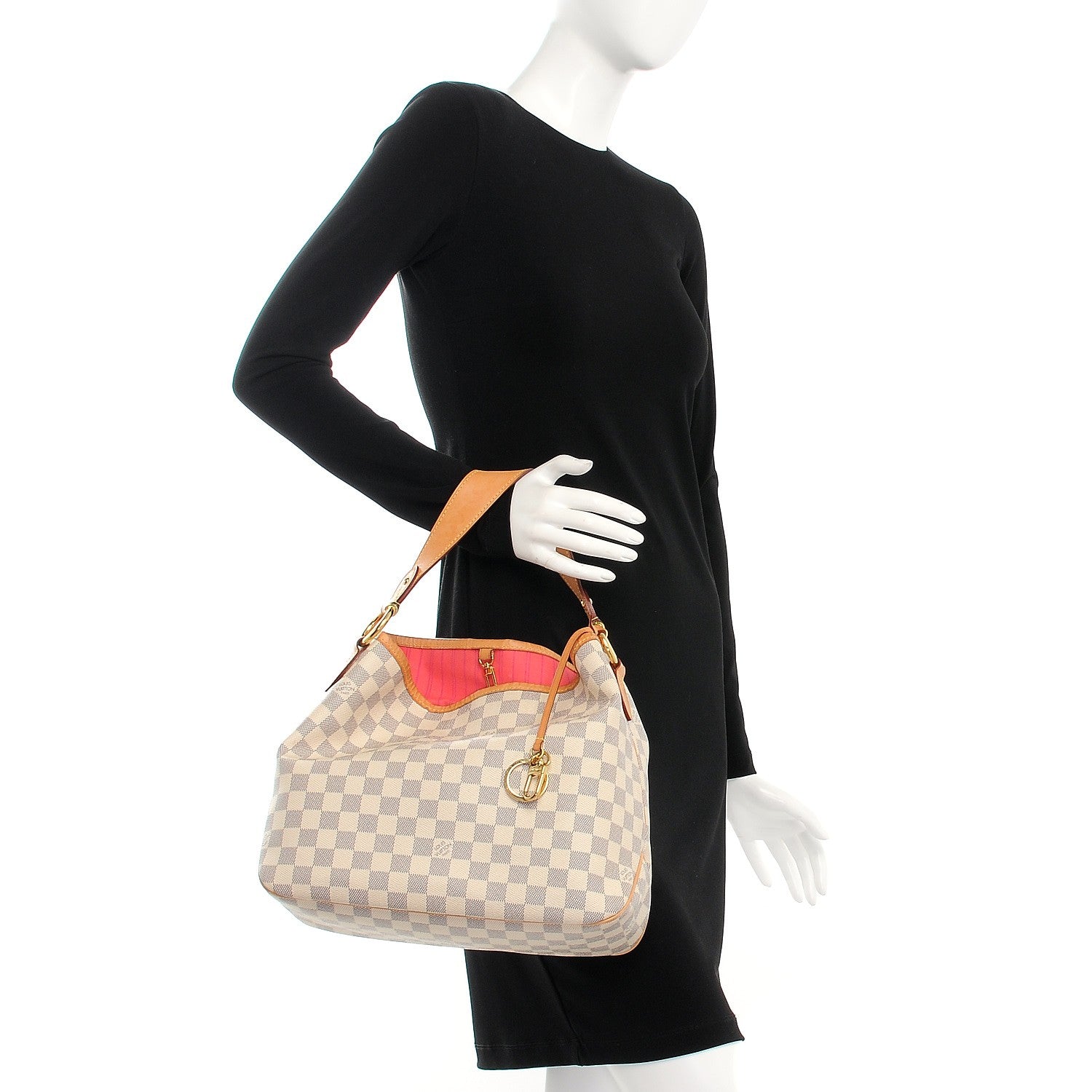 Louis Vuitton Damier Azur Delightful PM Pink 2 of 16