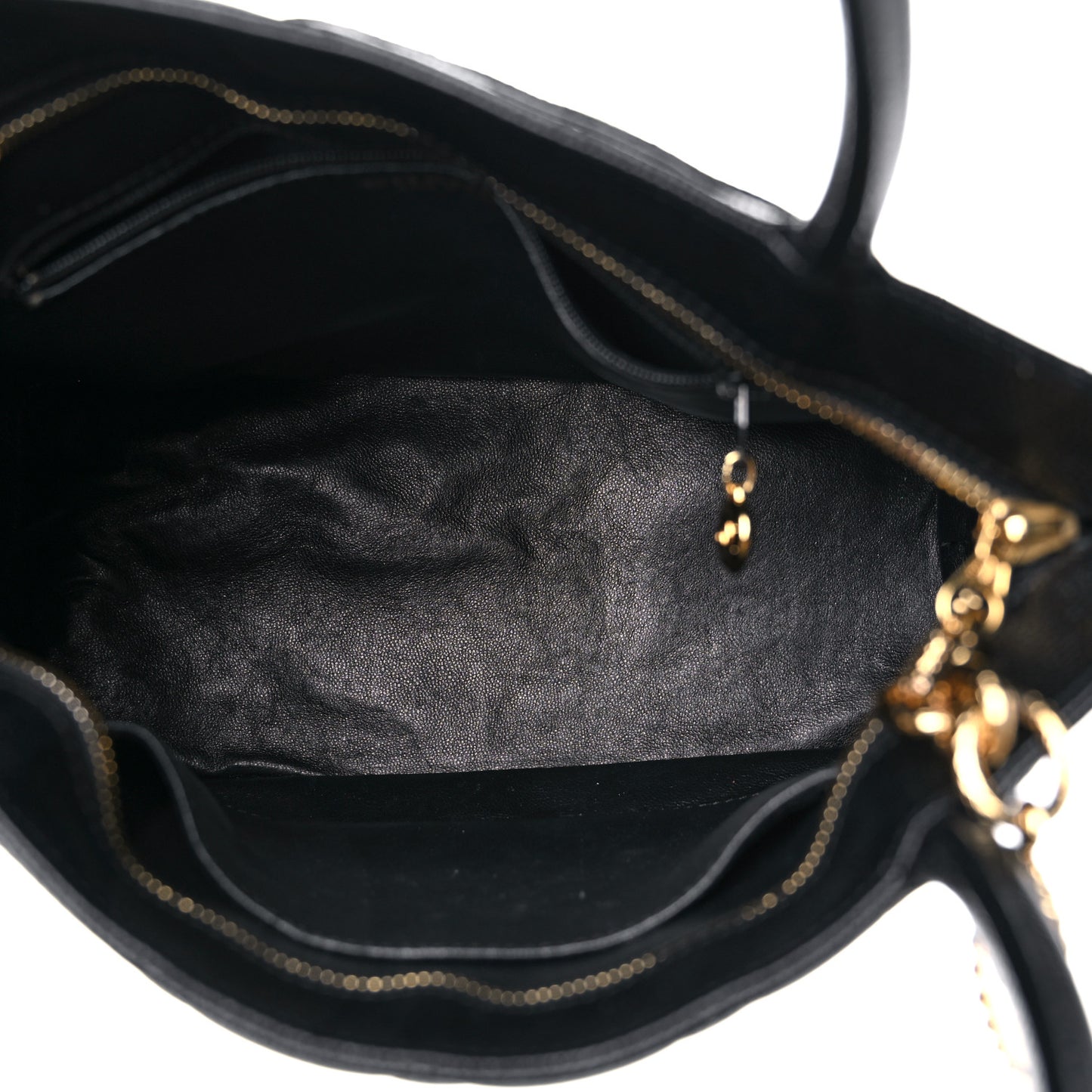 Caviar Quilted Medallion Tote Black