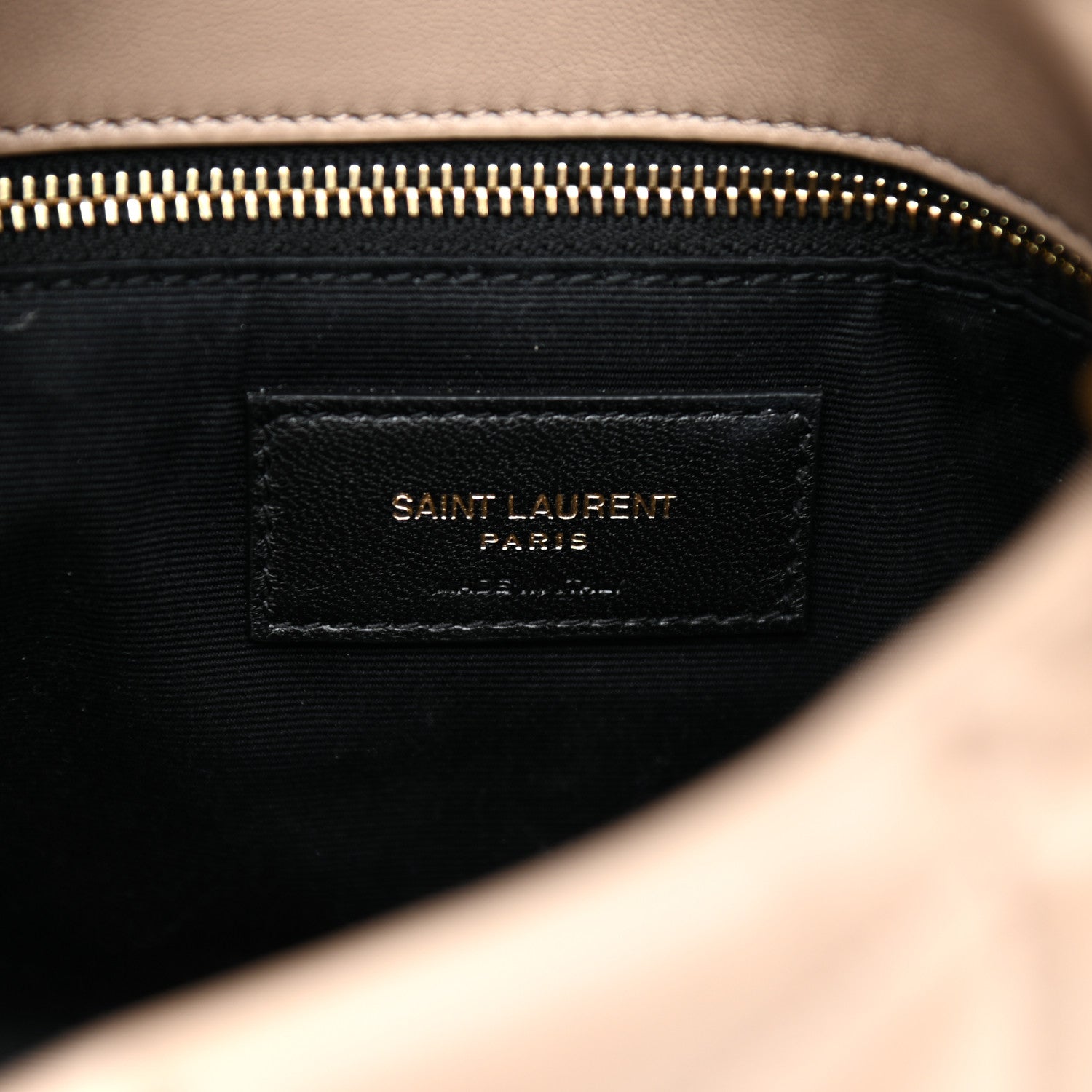 Saint Laurent Lambskin Quilted Toy Loulou Puffer Monogram Chain Satchel Nude Powder 7 of 9