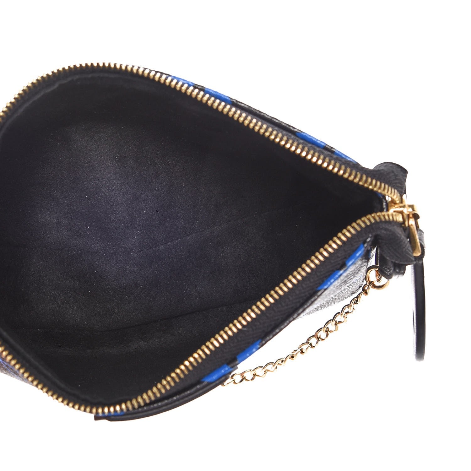 Louis Vuitton Colored Monogram Mini Pochette Accessories Blue Black 5 of 8