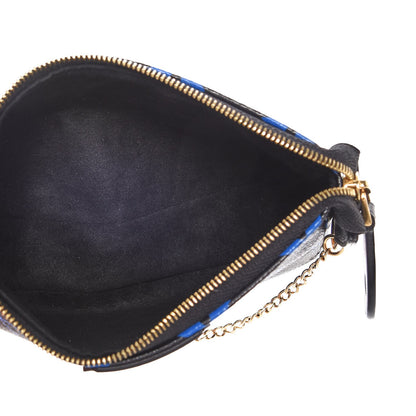 Louis Vuitton Colored Monogram Mini Pochette Accessories Blue Black 5 of 8