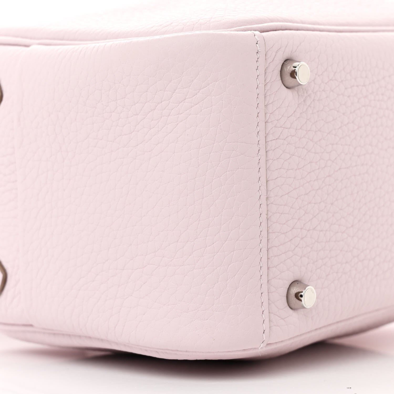 Hermes Taurillon Clemence Verso Mini Lindy 20 Mauve Pale Mushroom 9 of 11