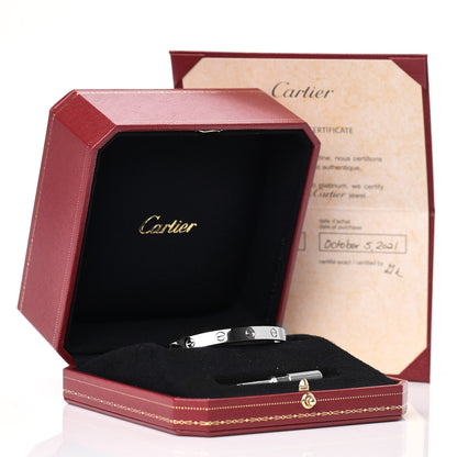 Cartier 18K White Gold LOVE Bracelet 16 7 of 7