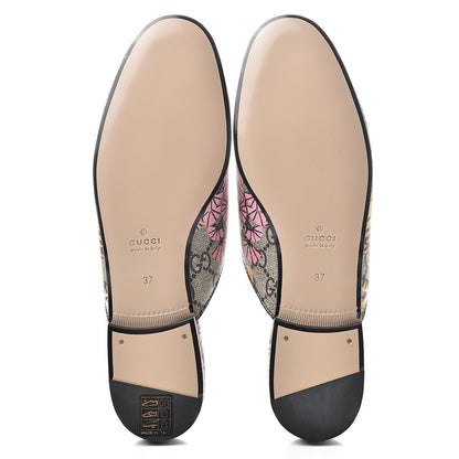 Gucci GG Supreme Monogram Bengal Womens Princetown Slippers 37 Beige Crop Pink 5 of 8