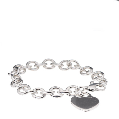 Tiffany Sterling Silver Heart Tag Charm Bracelet 1 of 3