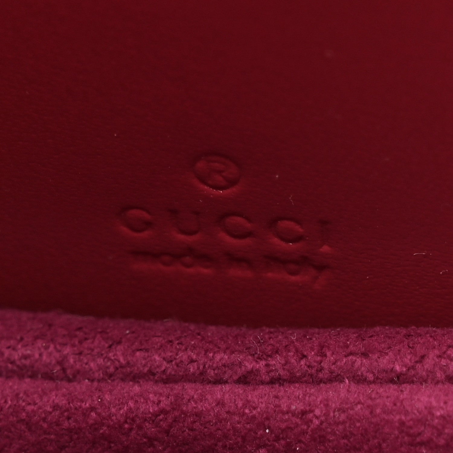 Gucci Moire Fabric Calfskin Rhinestone Monogram Monochrome Mini Bamboo 1947 Top Handle Chain Bag Dark Cherry Red 6 of 10