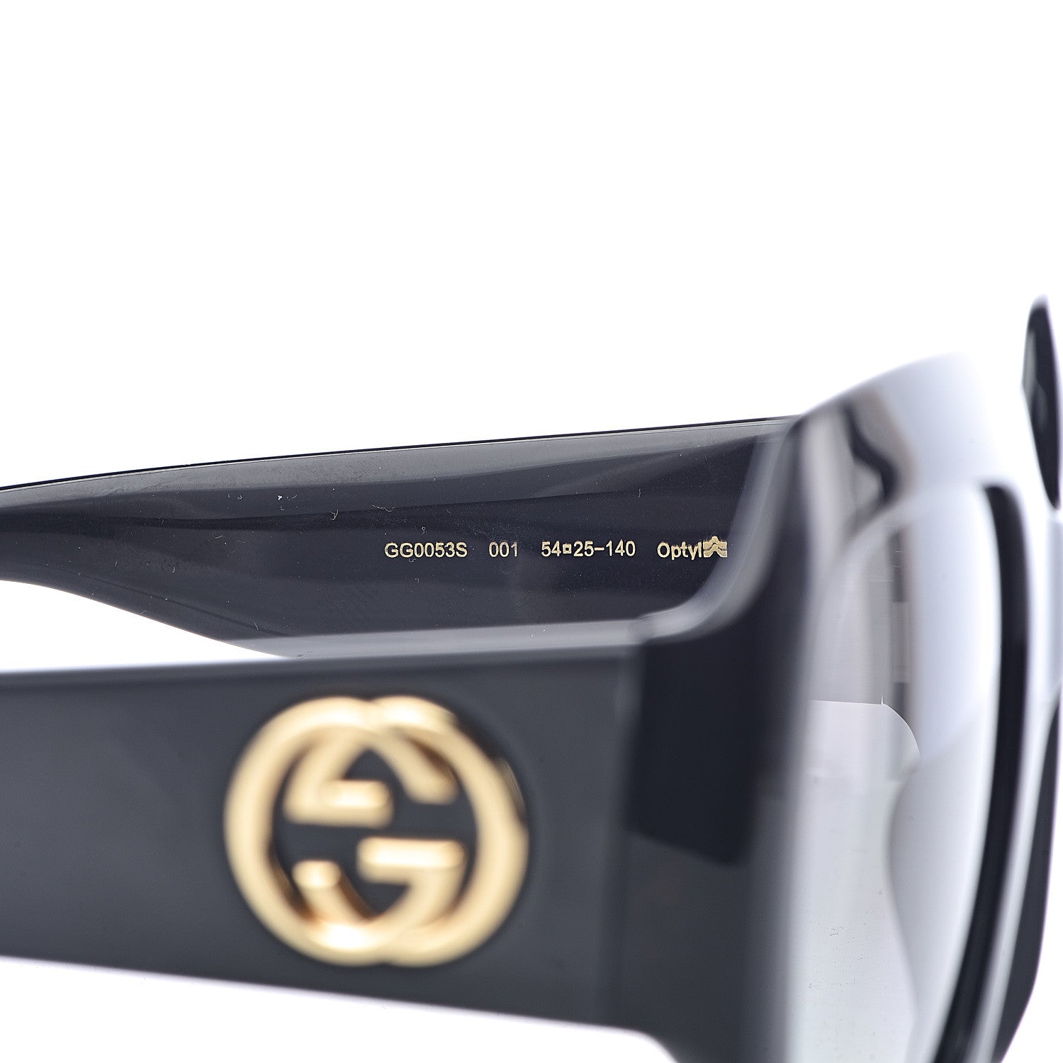 Gucci Acetate Square Frame Sunglasses GG0053S Black 6 of 7