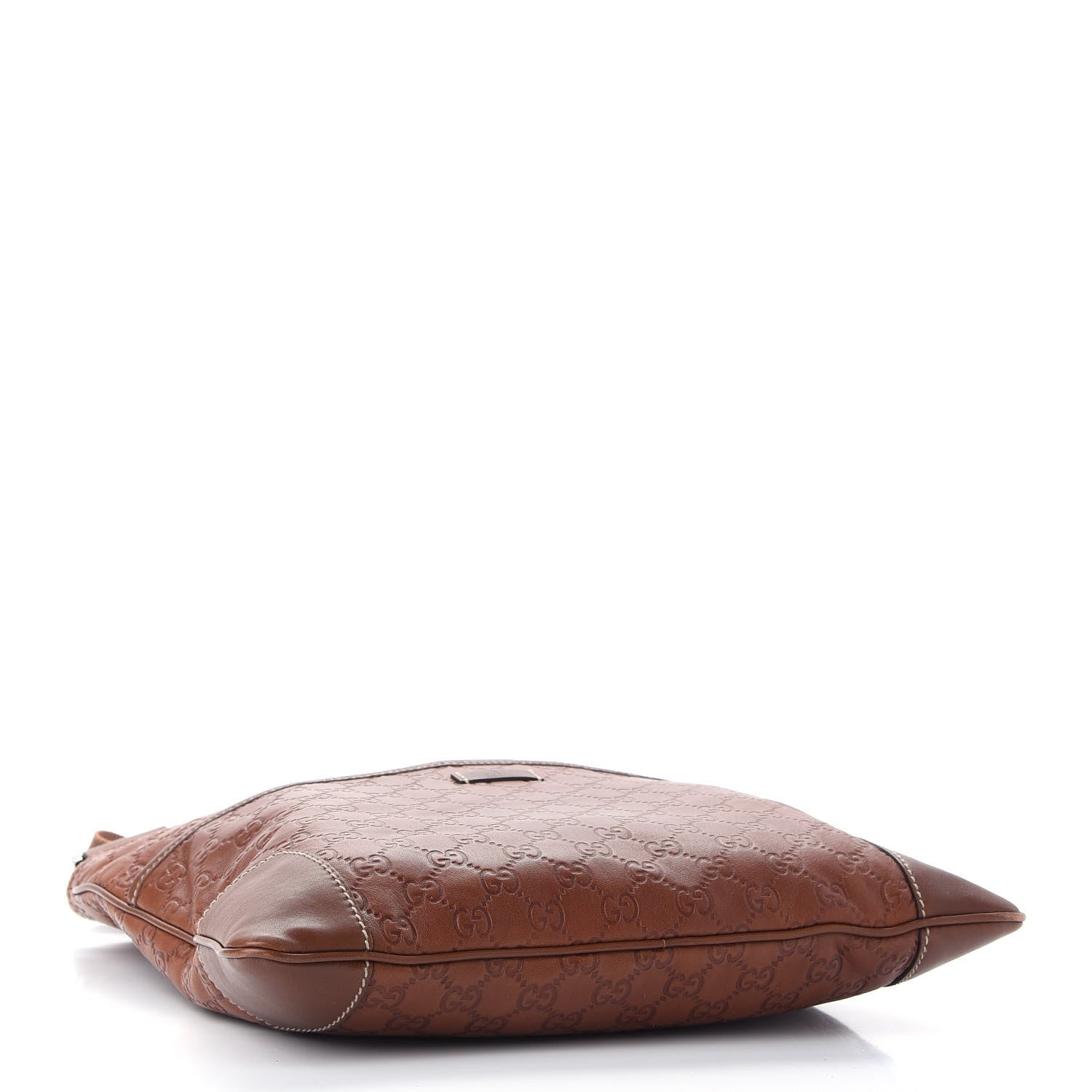 Gucci Guccissima Flat Messenger Bag Brown 4 of 9
