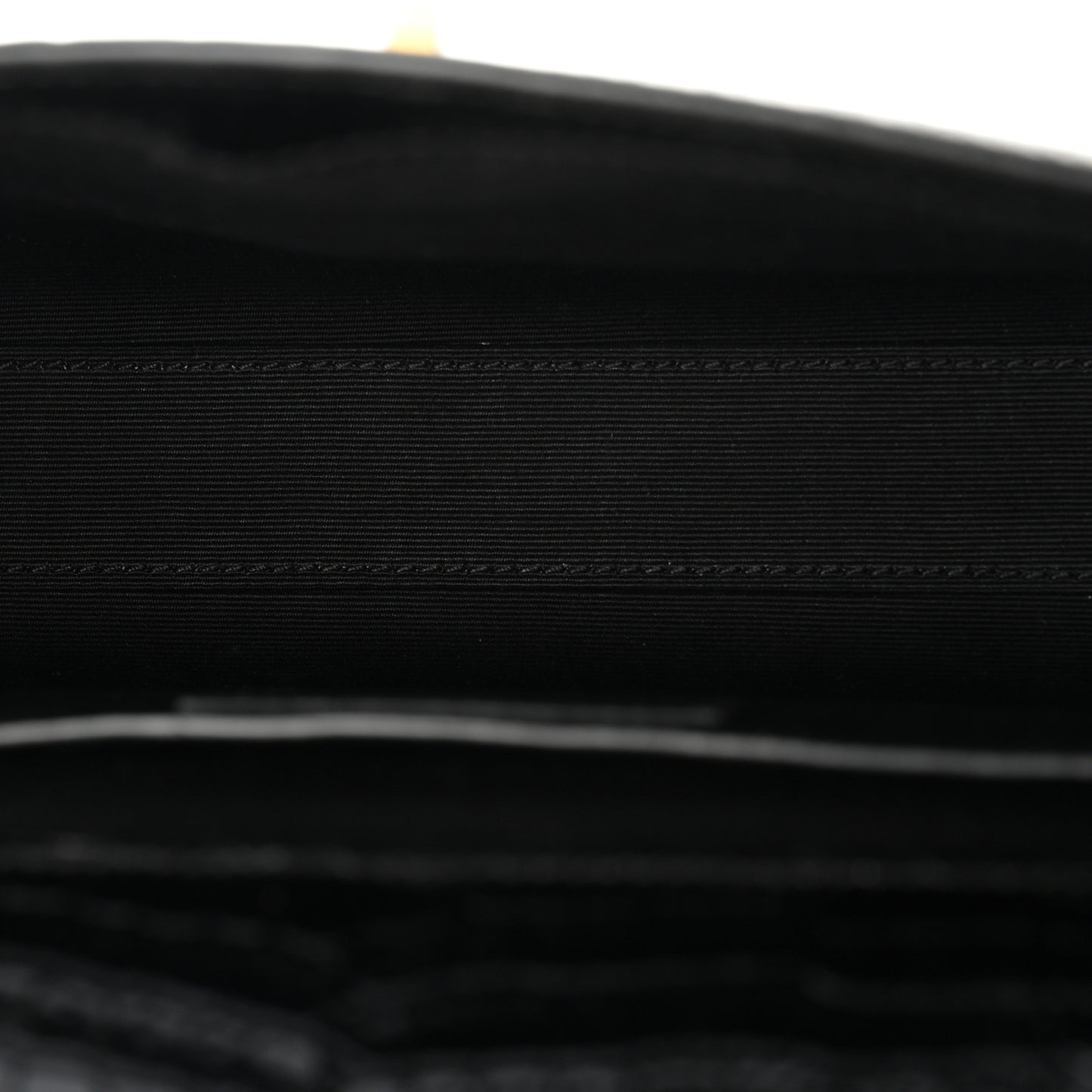 Shiny Calfskin Crocodile Embossed Small Manhattan Baguette Black