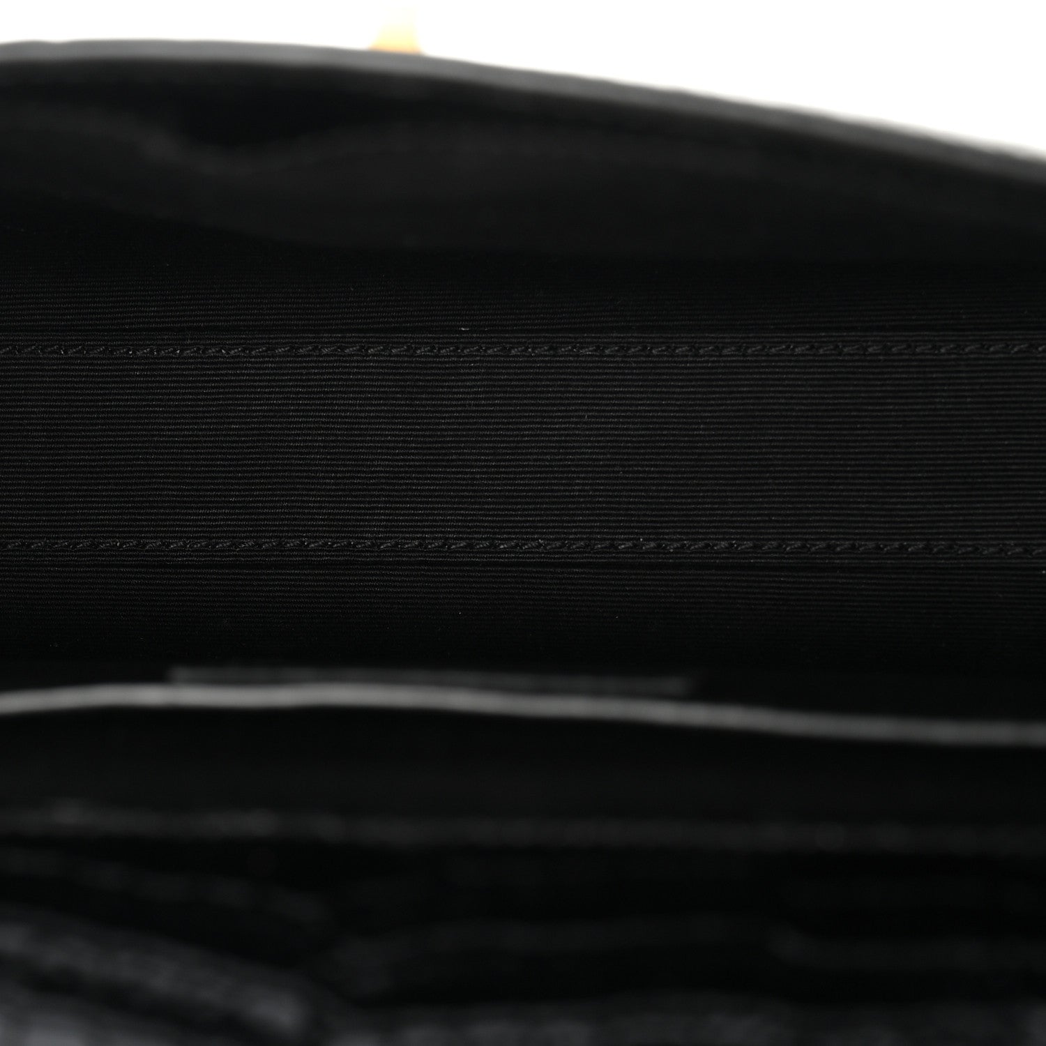 Saint Laurent Shiny Calfskin Crocodile Embossed Small Manhattan Baguette Black 5 of 11