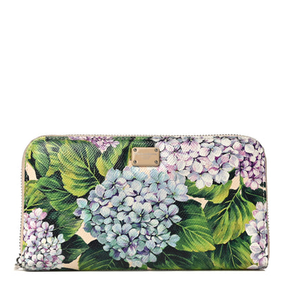 Dolce & Gabbana Dauphine Floral Print Zip Around Wallet Multicolor 1 of 10