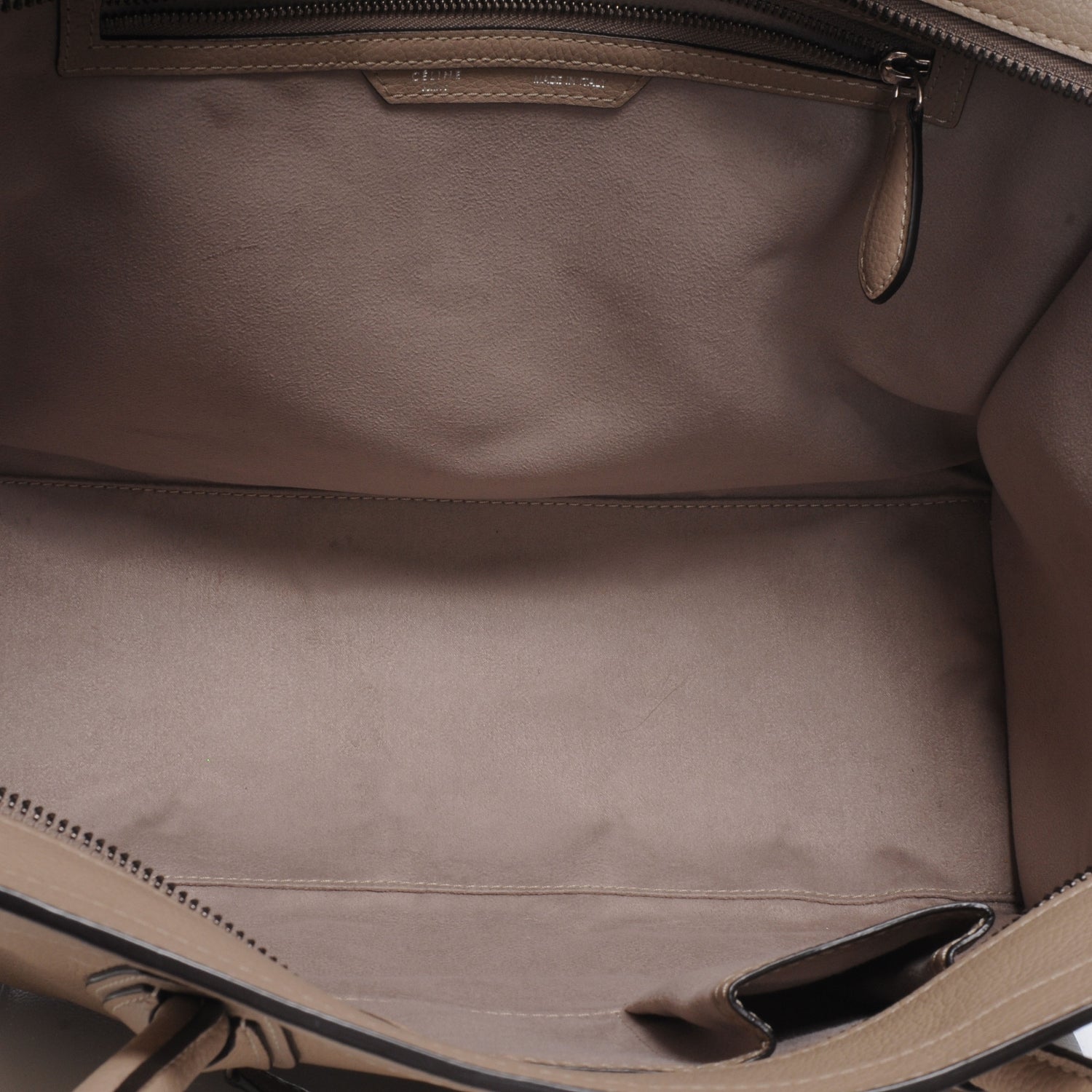 Celine Drummed Leather Shoulder Luggage Dune 6 of 8