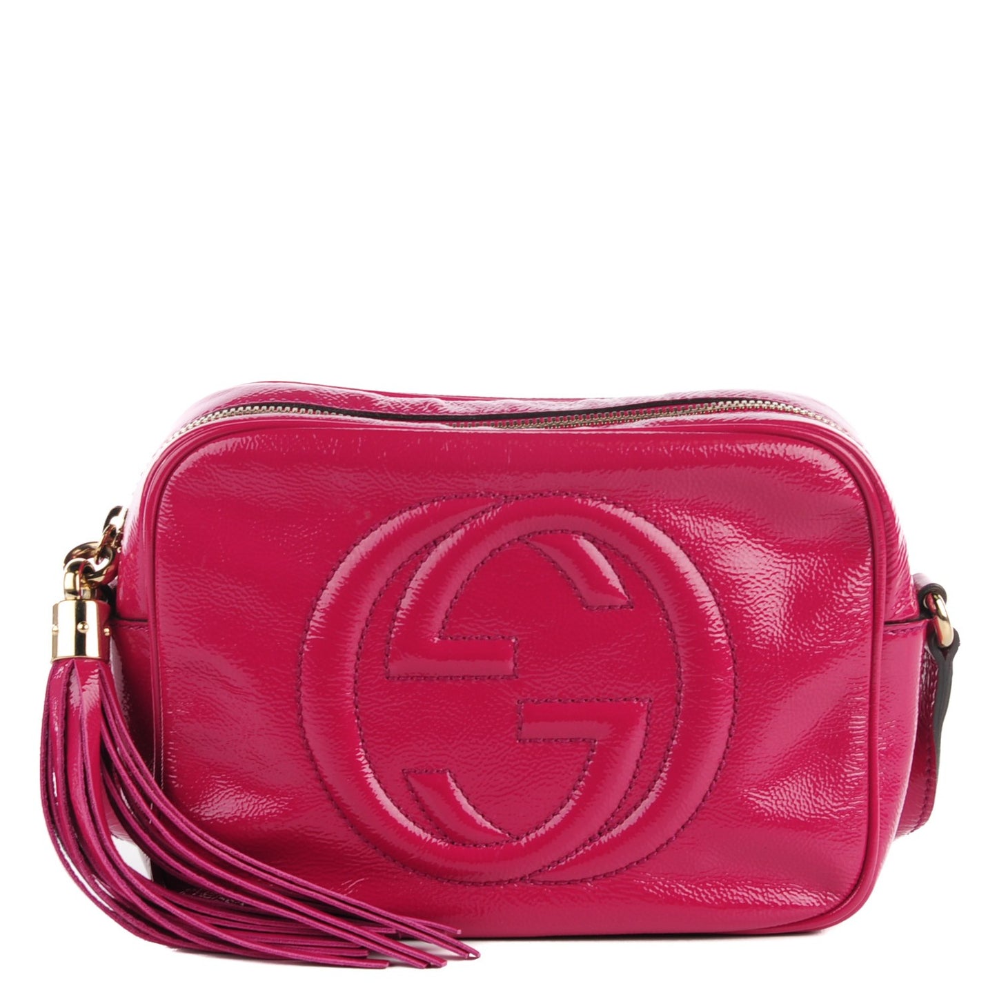 Soft Patent Small Soho Disco Bag Bright Bougainvillea
