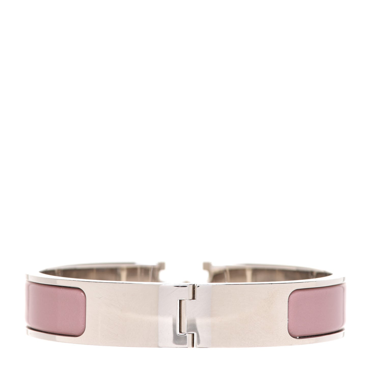 Enamel Narrow Clic Clac H Bracelet PM Bois De Rose