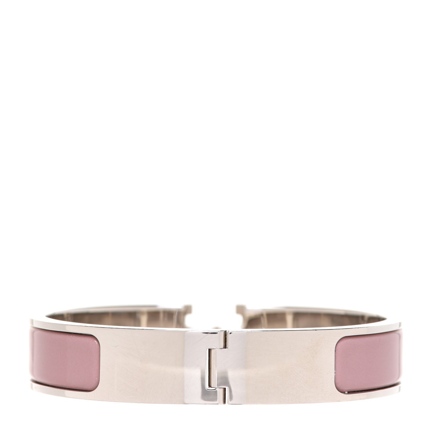 Hermes Enamel Narrow Clic Clac H Bracelet PM Bois De Rose 3 of 6