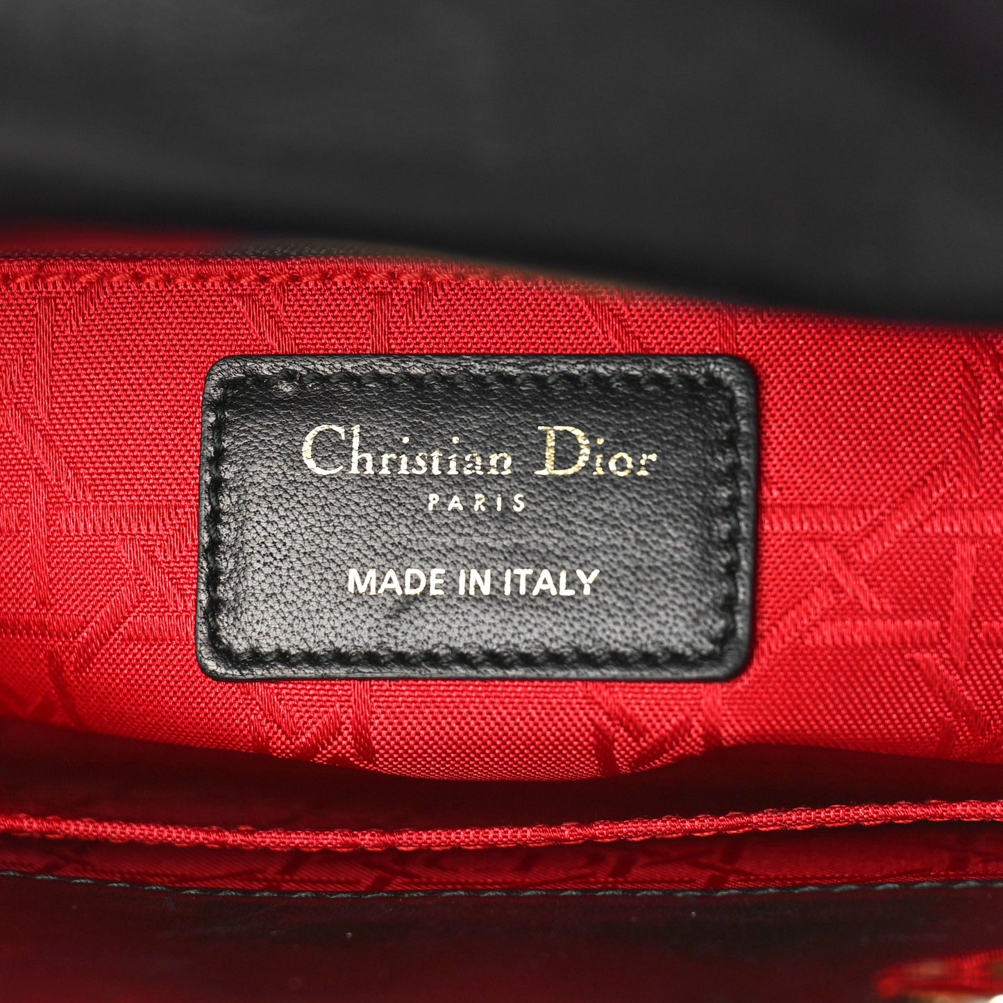 Lambskin Cannage Small Lucky Badges My Lady Dior Black