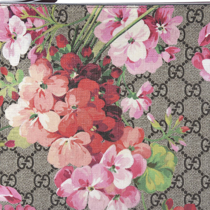 Gucci GG Supreme Monogram Blooms Large Cosmetic Case Beige Multicolor Dry Rose 6 of 8