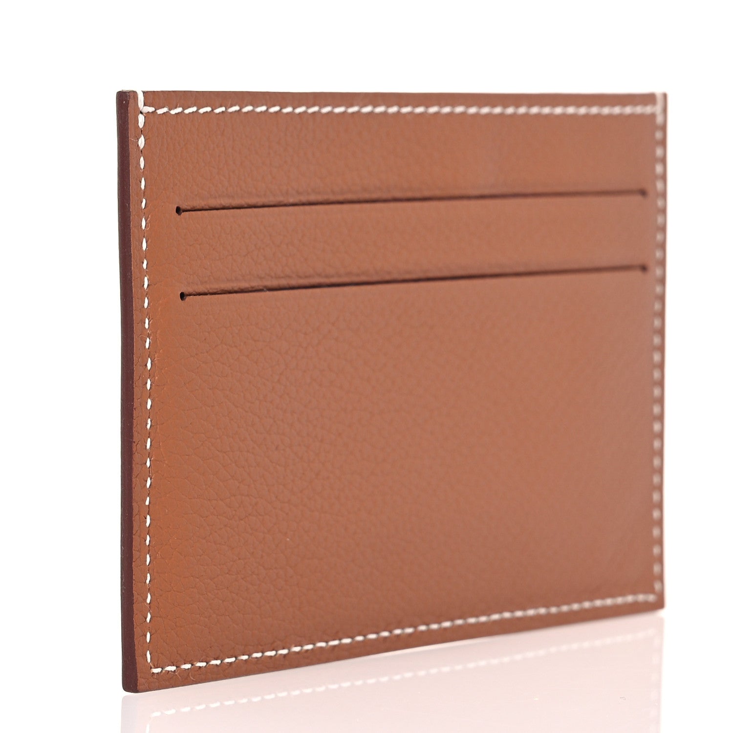 Hermes Evercolor Citizen Twill Card Case Gold Bleu De France Bleu Saphir 3 of 10