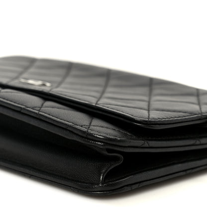 Chanel Lambskin Quilted Wallet On Chain WOC Black 11 of 11