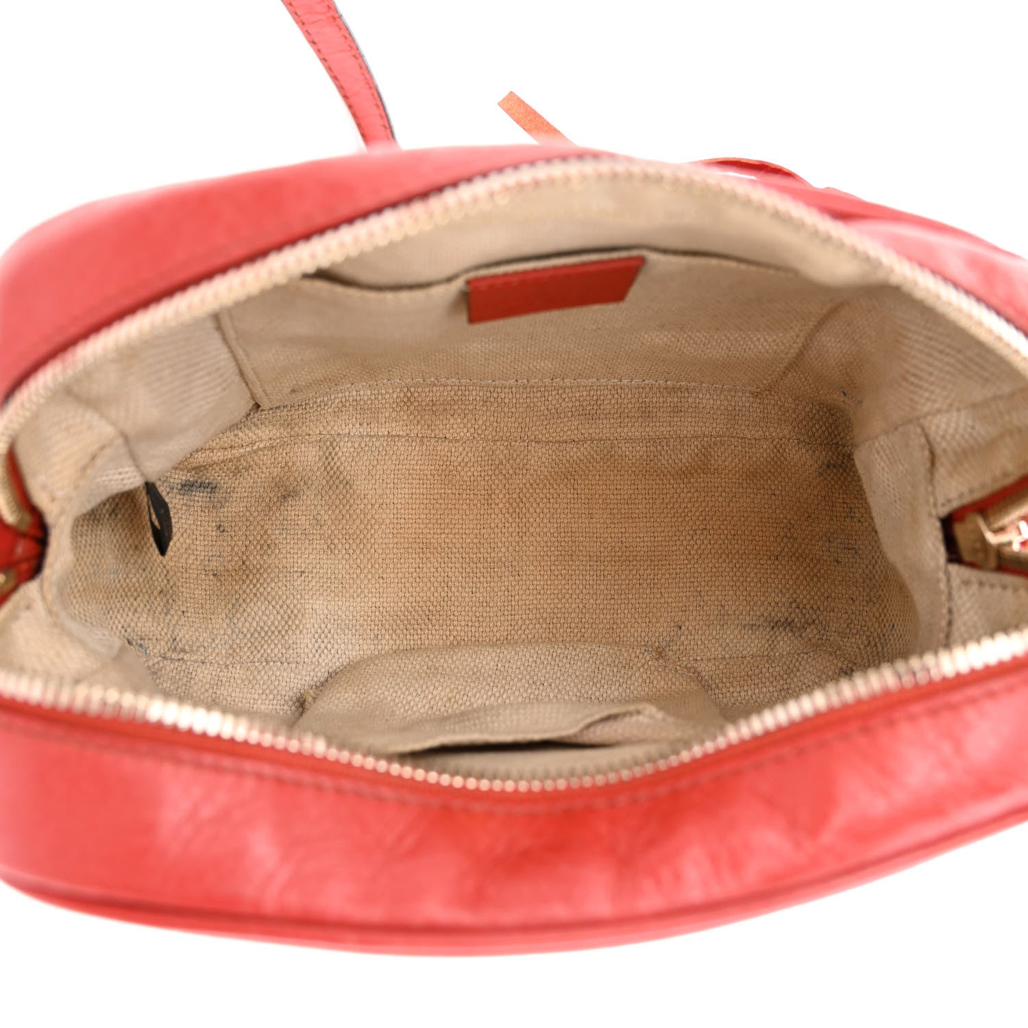 Gucci Pebbled Calfskin Small Soho Disco Bag Tabasco Red 5 of 18