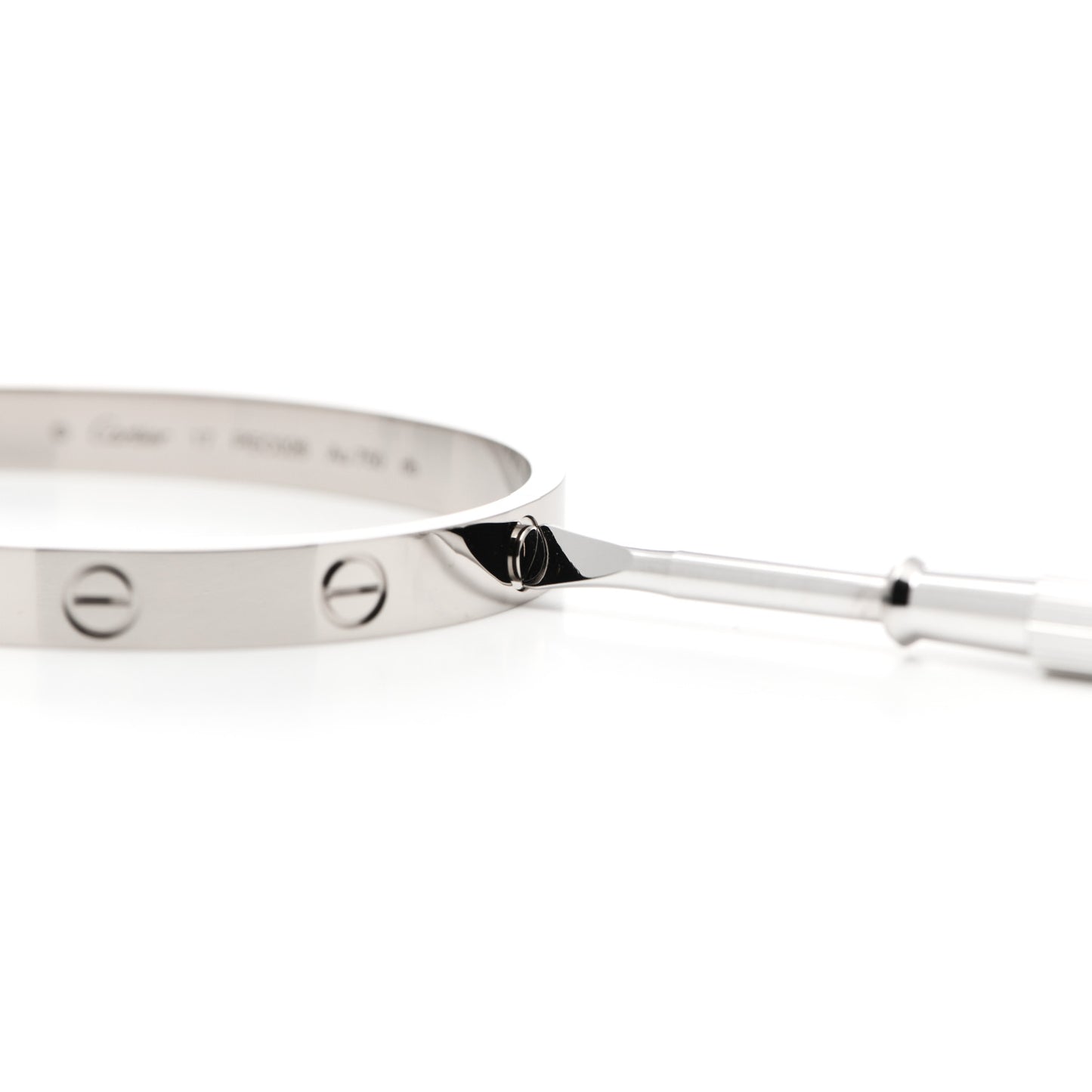 18K White Gold LOVE Bracelet 17