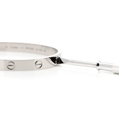 Cartier 18K White Gold LOVE Bracelet 17 4 of 6