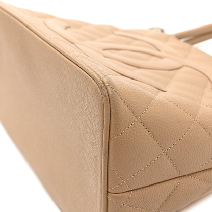 Chanel Caviar Quilted Medallion Tote Beige 15 of 15