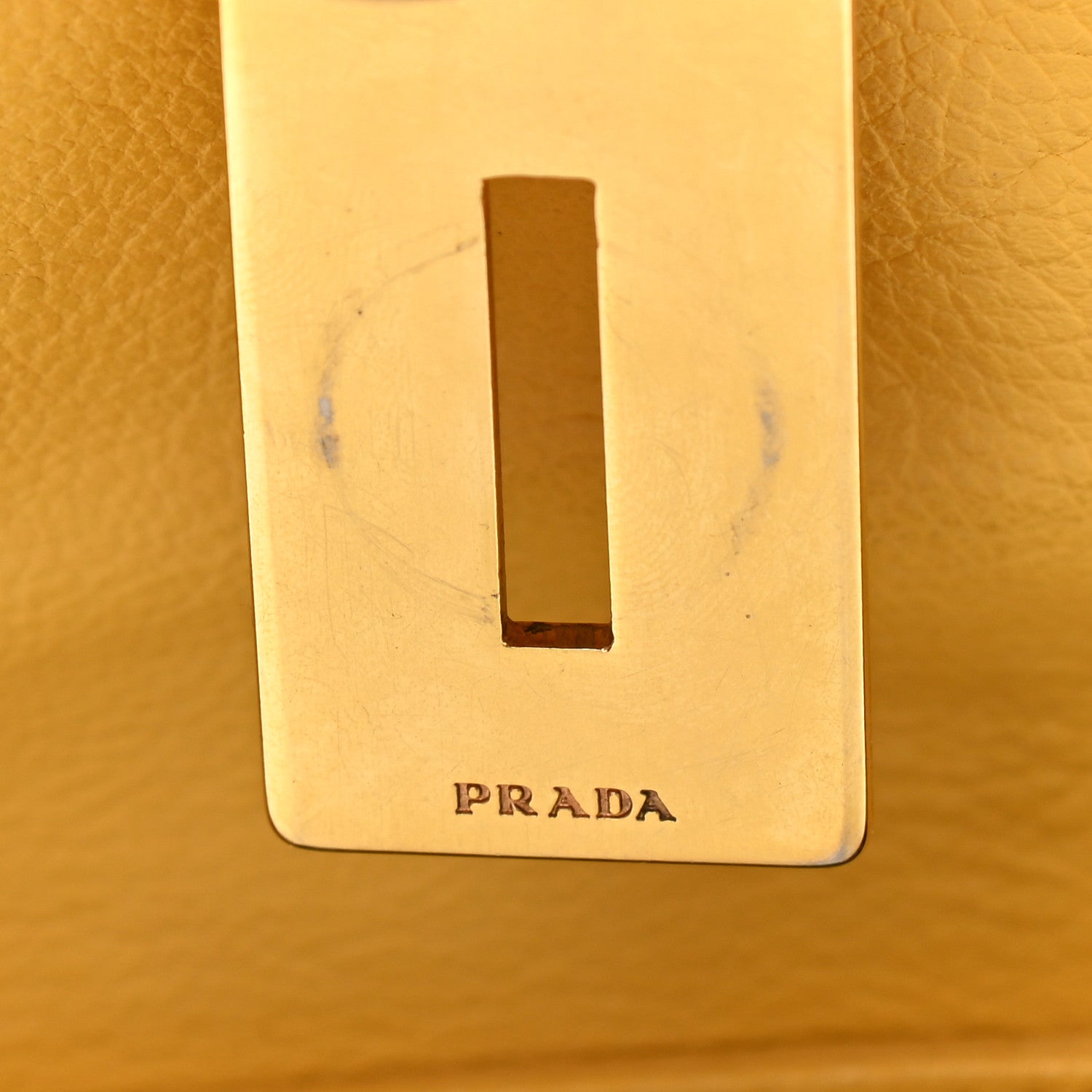 Prada Vitello Daino Cleo Shoulder Bag Yellow 13 of 23