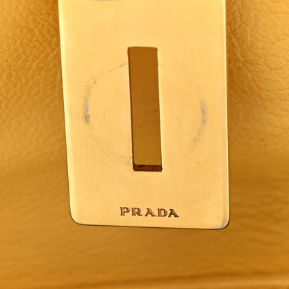 Prada Vitello Daino Cleo Shoulder Bag Yellow 13 of 23