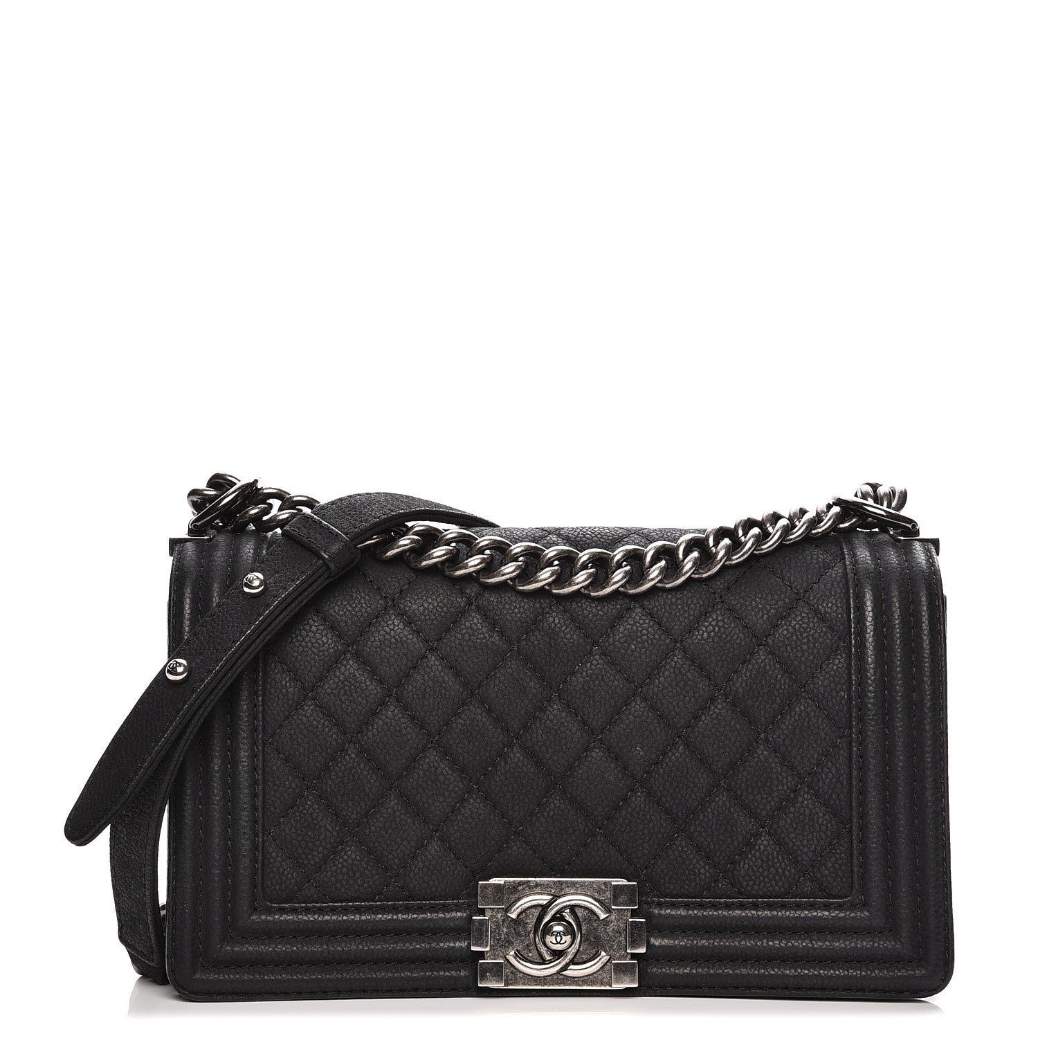 Chanel Iridescent Caviar Quilted Medium Boy Flap Black 1 of 12