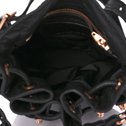 Alexander Wang Pebbled Lambskin Diego Bucket Black Rose Gold Hardware 5 of 8