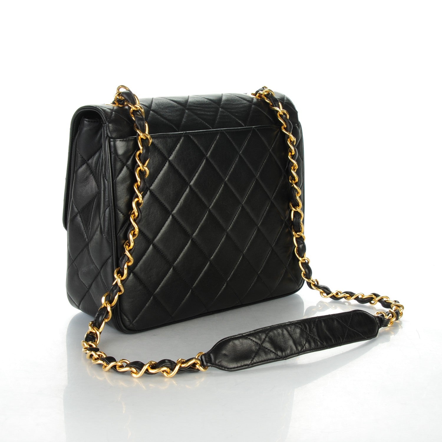 Chanel Lambskin Quilted Shoulder Flap Black 3 of 8