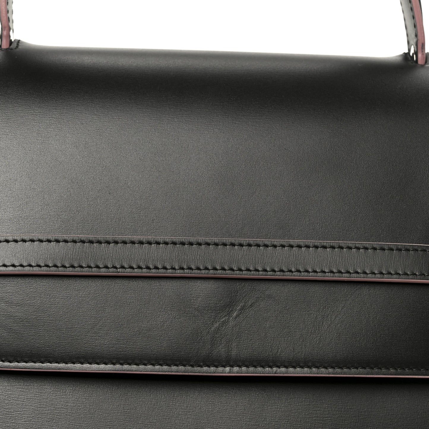 Smooth Calfskin Mini Belt Bag Dark Grey Pink