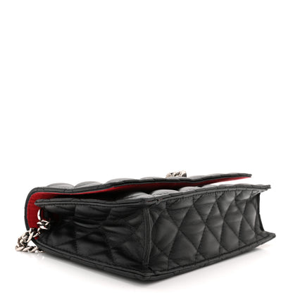 Alexander McQueen Calfskin Quilted Mini Skull Chain Crossbody Bag Black 4 of 10