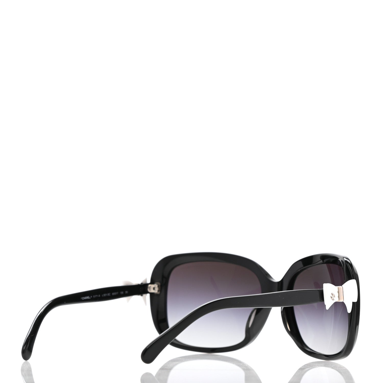 Chanel CC Bow Sunglasses 5171 Black White 4 of 7