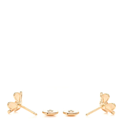 Van Cleef & Arpels 18K Yellow Gold Diamond Mini Frivole Earrings 3 of 4