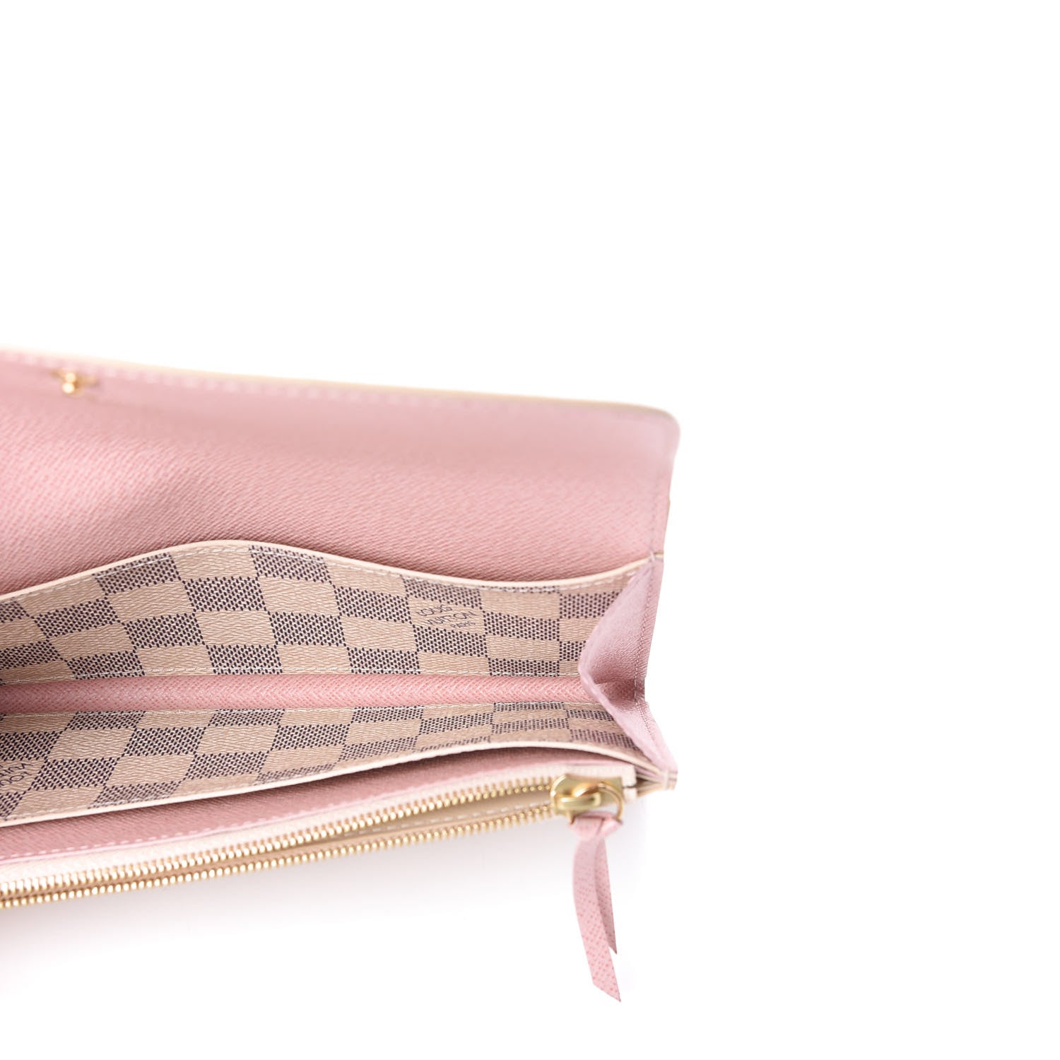 Louis Vuitton Damier Azur Emilie Wallet Rose Ballerine 6 of 11