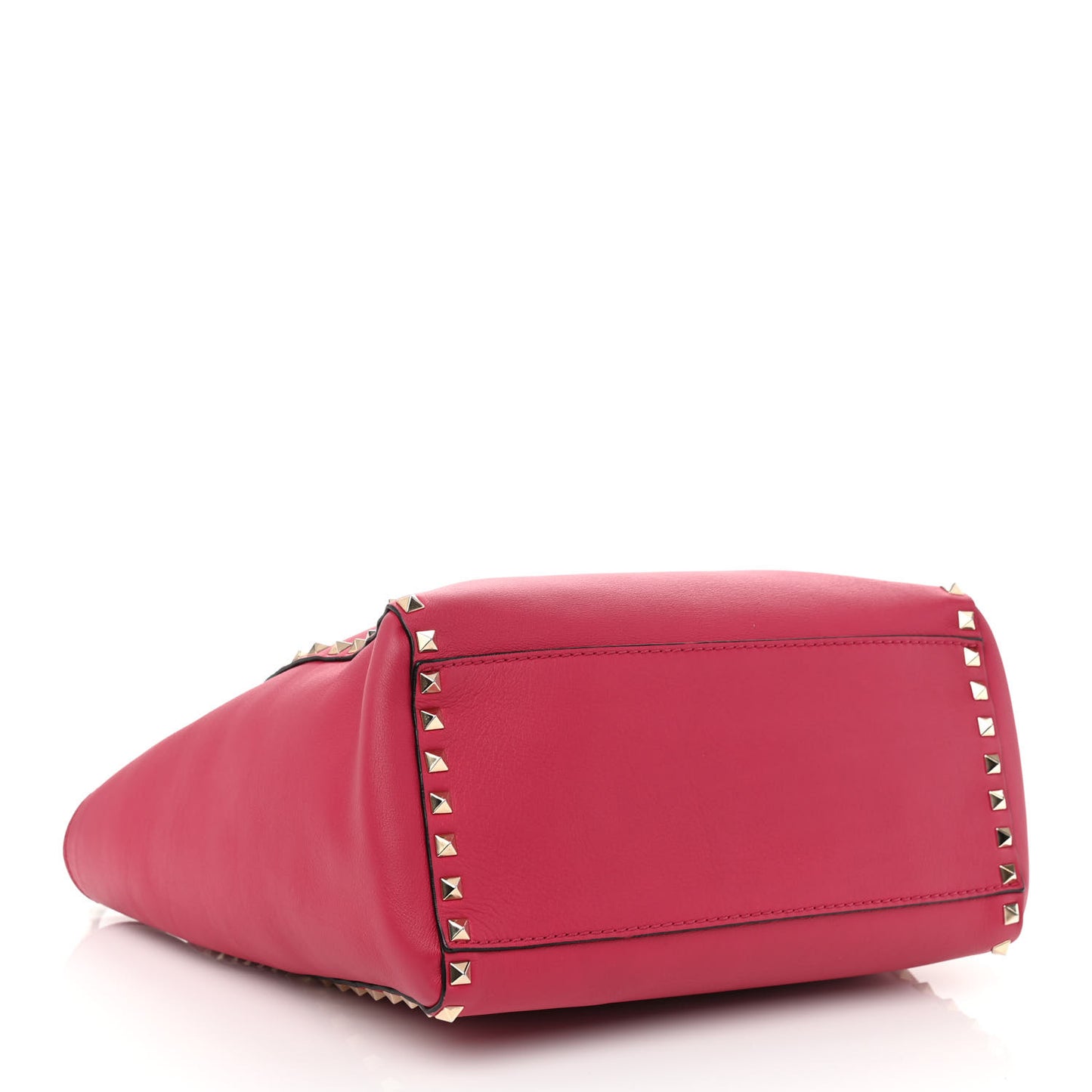 Vitello Rockstud Double Handle Tote Cyclamin